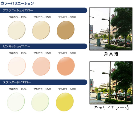 HOYA キャリアカラーの見え方(イメージ)